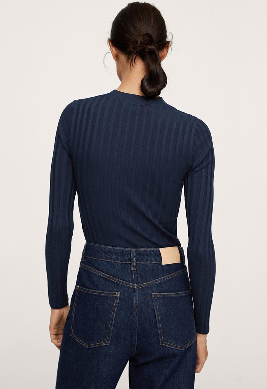 MANGO - Sweater slitter - navy
