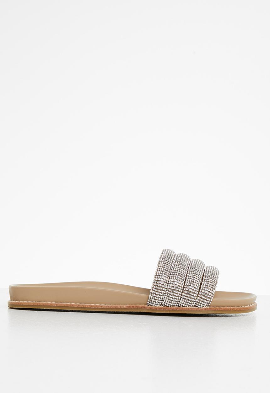 Steve Madden - Drips-r slide - beige & silver