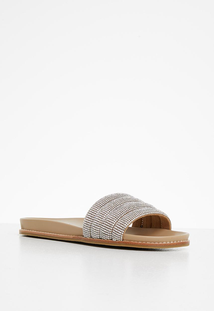 Steve Madden - Drips-r slide - beige & silver