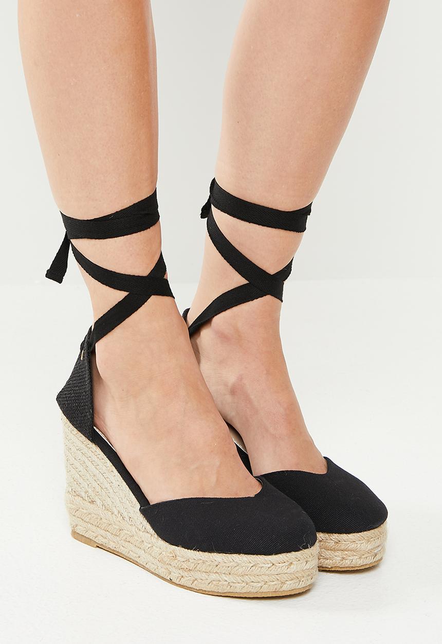 Superbalist - Shelly espadrille wedge - black