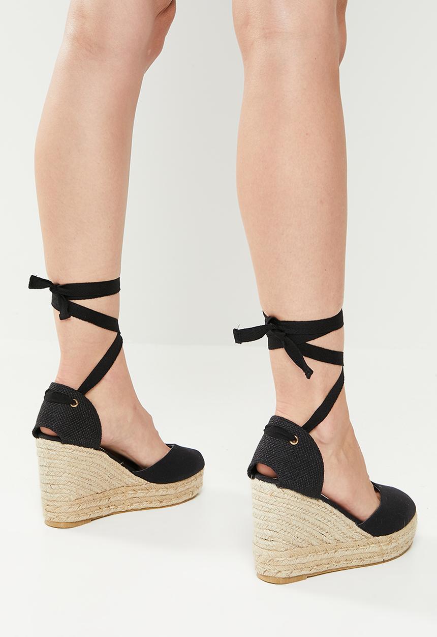 Superbalist - Shelly espadrille wedge - black