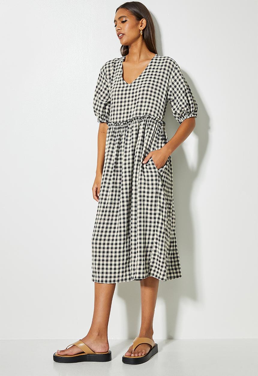Superbalist - Babydoll dress - black & white gingham