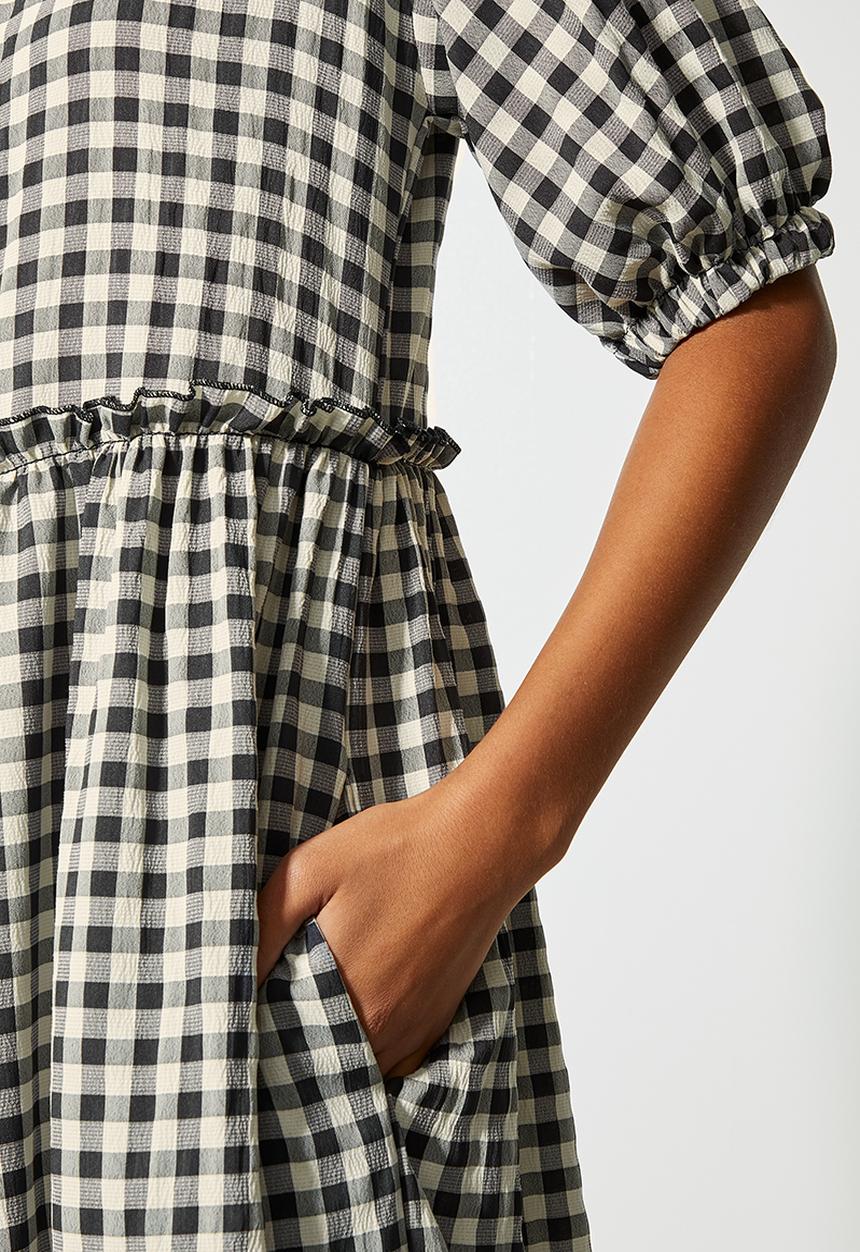 Superbalist - Babydoll dress - black & white gingham