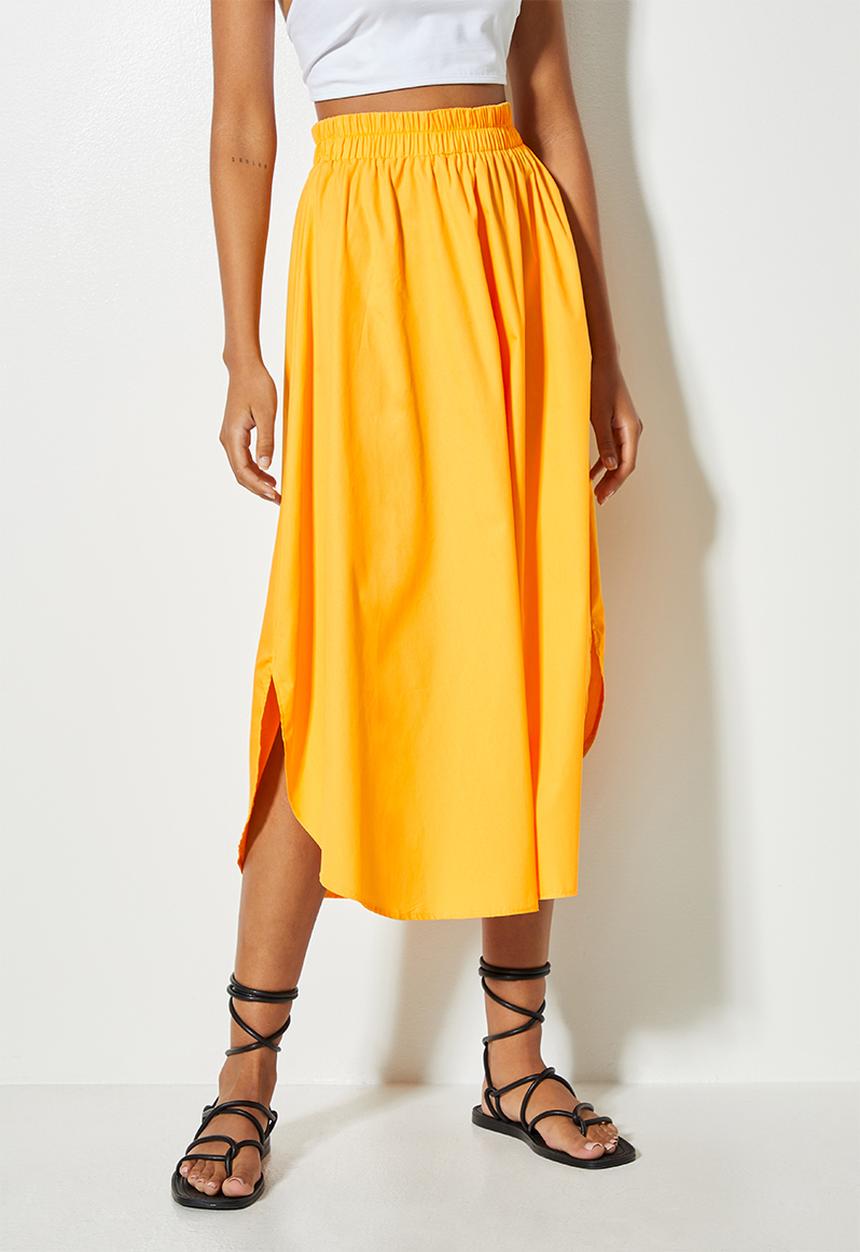 Superbalist - Curved hem midi skirt - mango