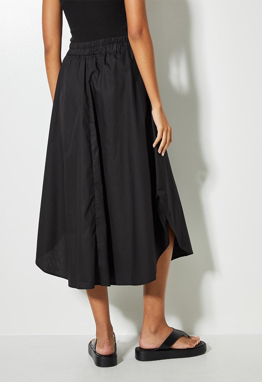 Superbalist - Curved hem midi skirt - black