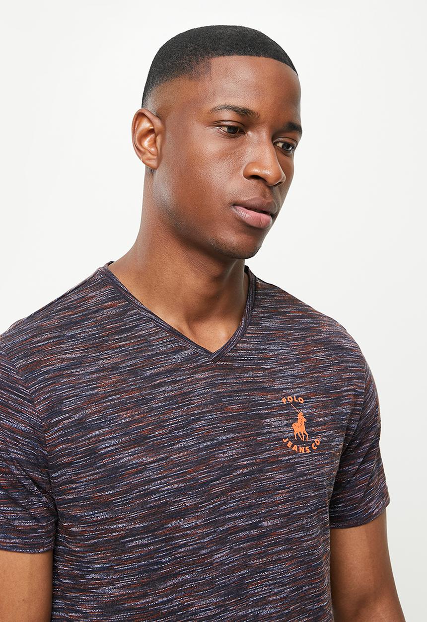 POLO - Oliver spacedye ss tee  - navy