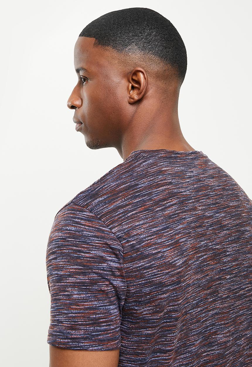 POLO - Oliver spacedye ss tee  - navy
