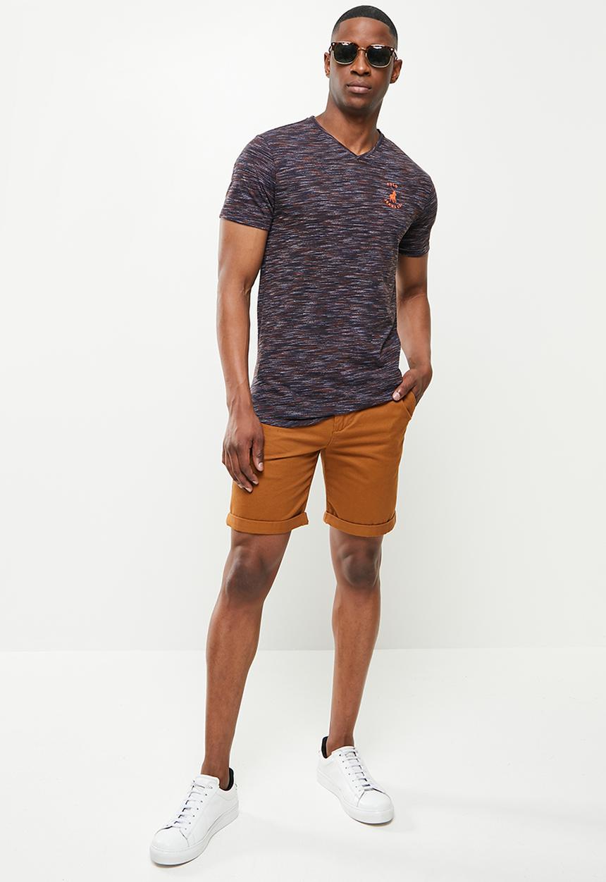 POLO - Oliver spacedye ss tee  - navy