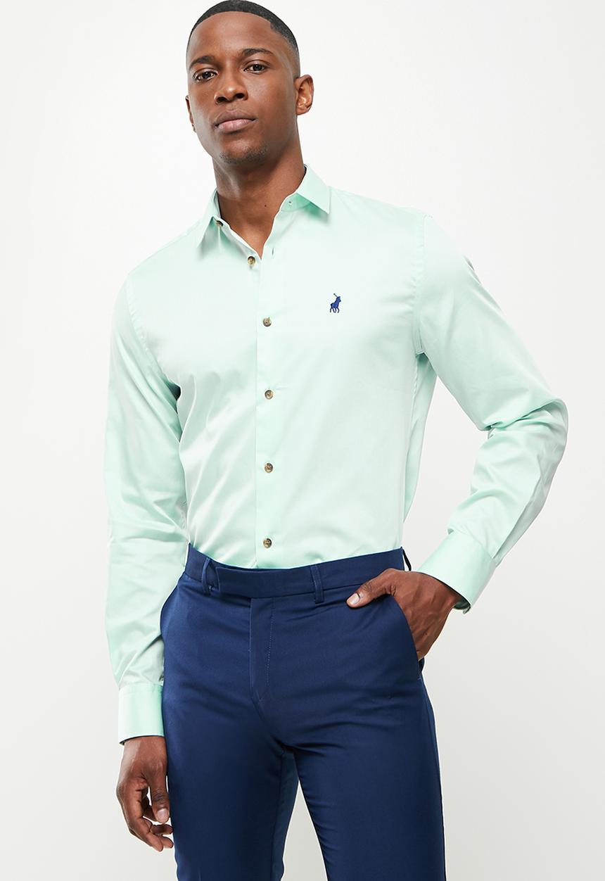POLO - Greig ls signature shirt - aqua