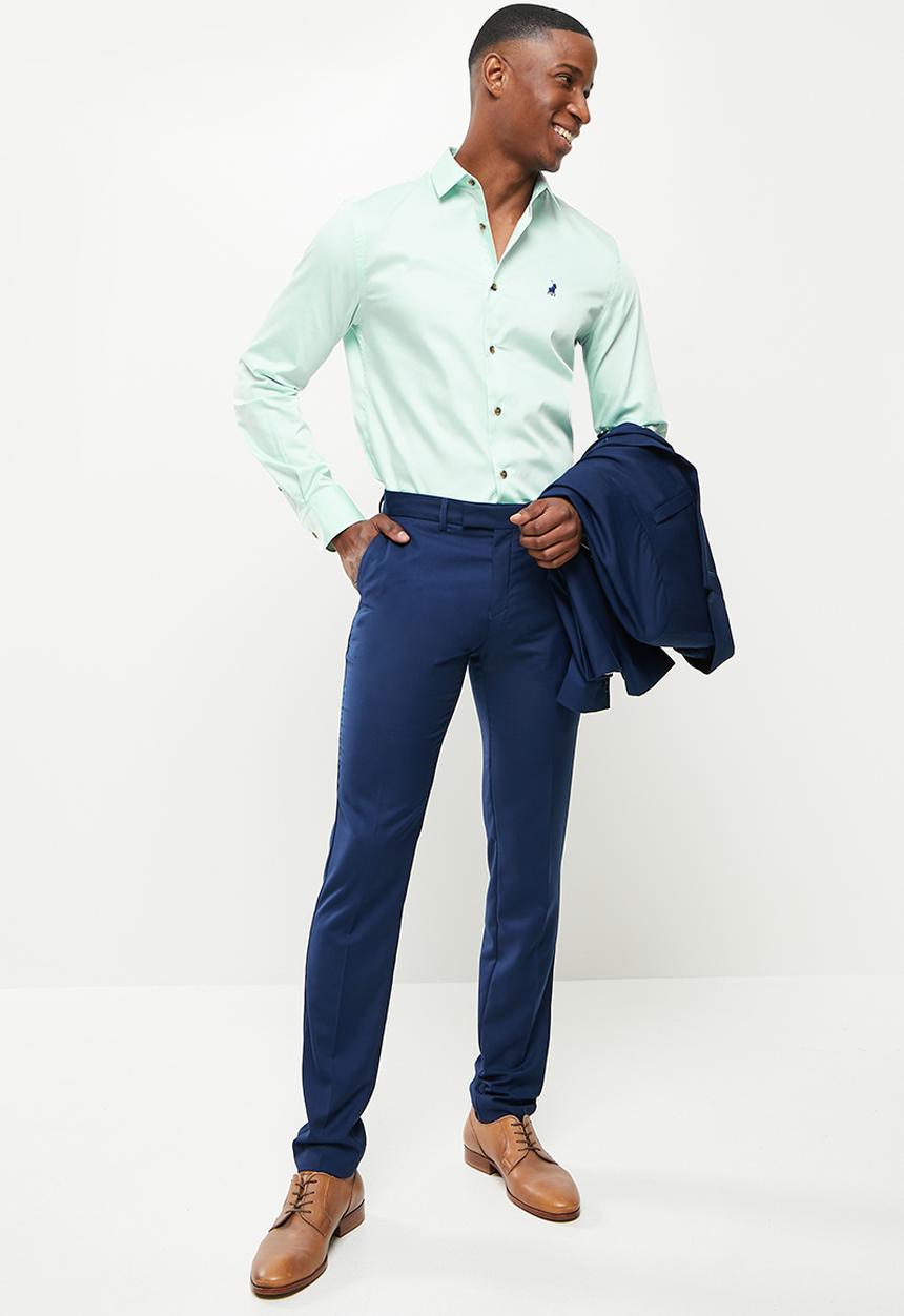 POLO - Greig ls signature shirt - aqua