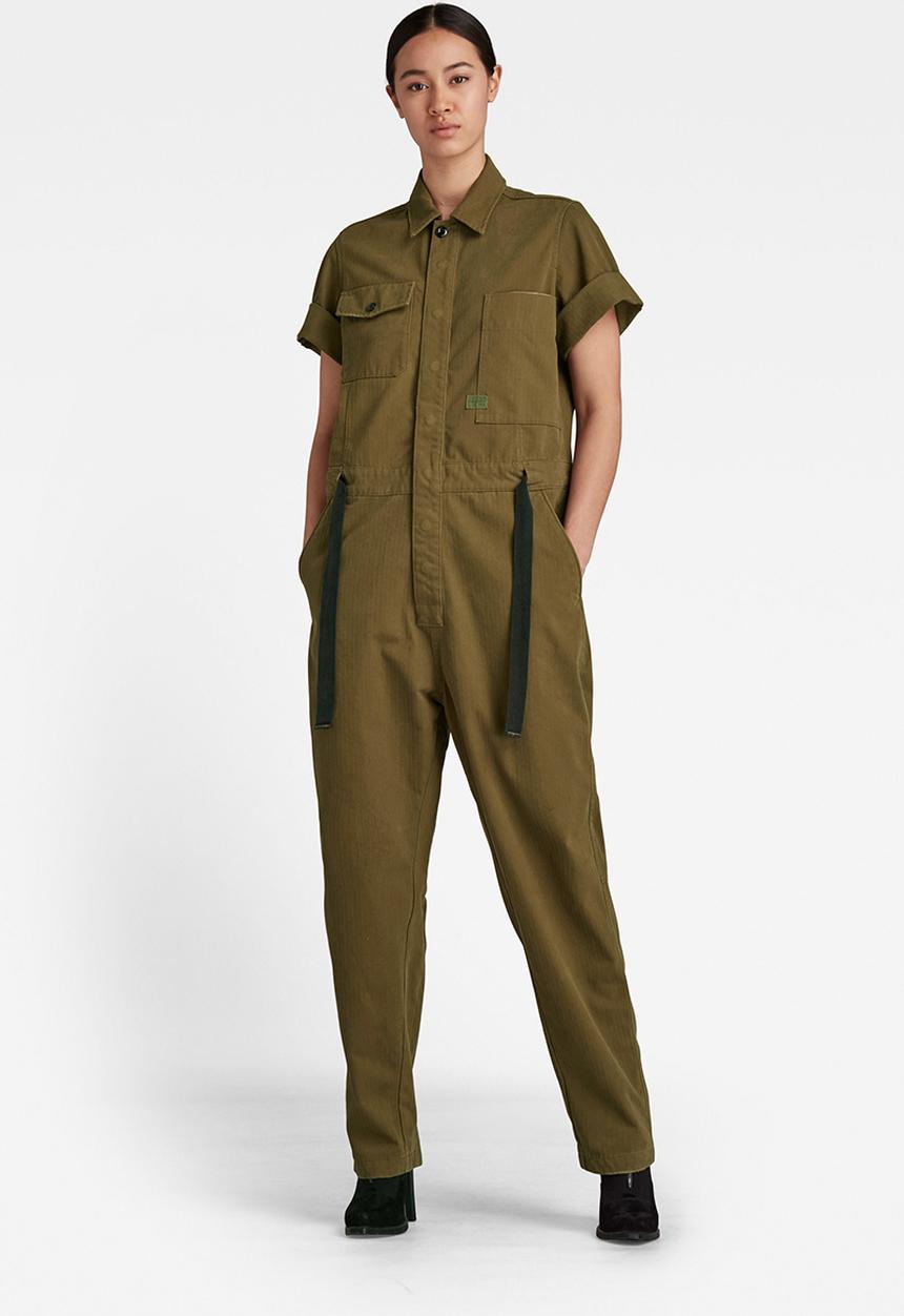 G-STAR - Army short sleeve jumpsuit  - dark olive