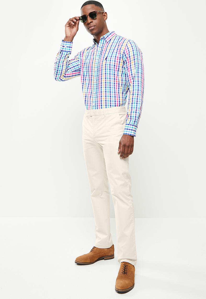 POLO - Kasim gingham ls shirt - navy