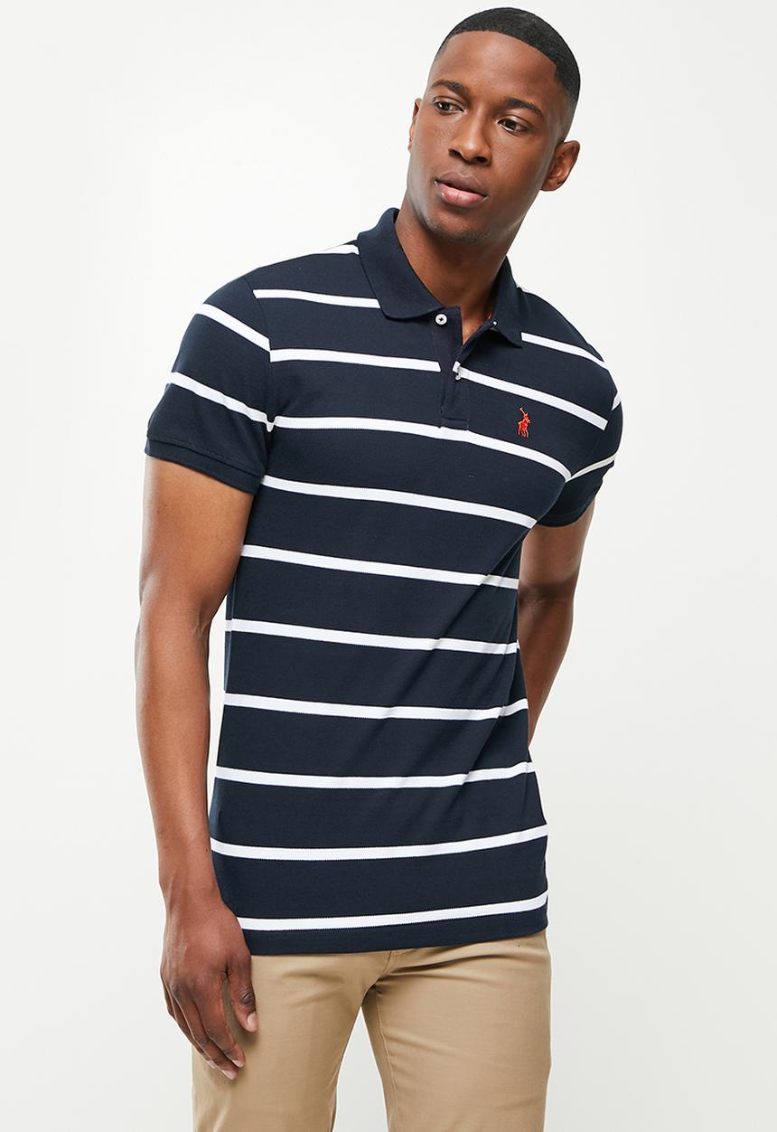 POLO - Reed stripe short sleeve golfer - navy