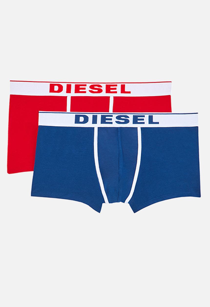 Diesel  - Umbx-damien two pack boxer briefs - navy/red