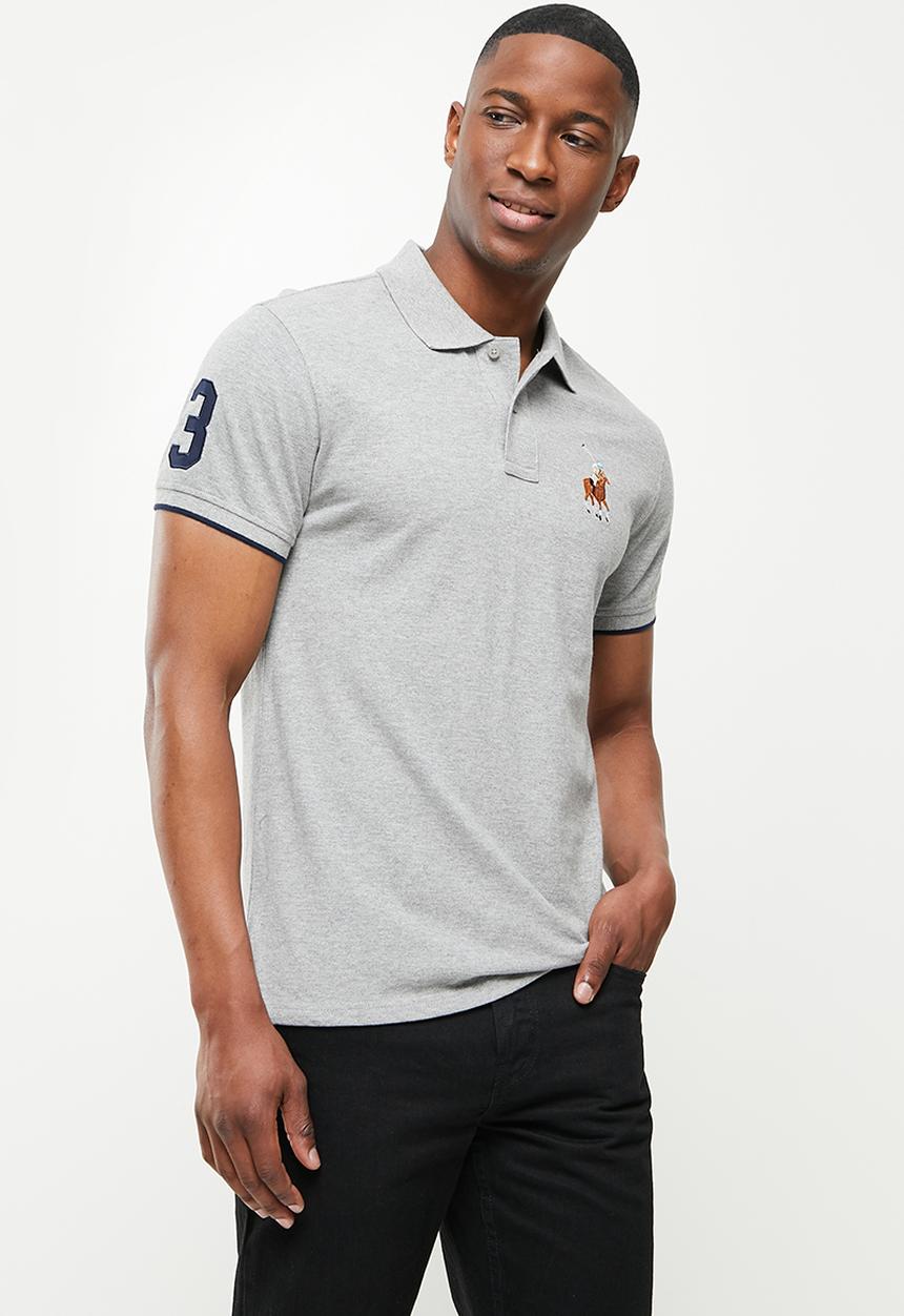 POLO - Rafe big pony ss golfer - grey melange