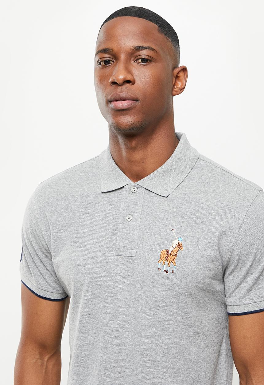 POLO - Rafe big pony ss golfer - grey melange