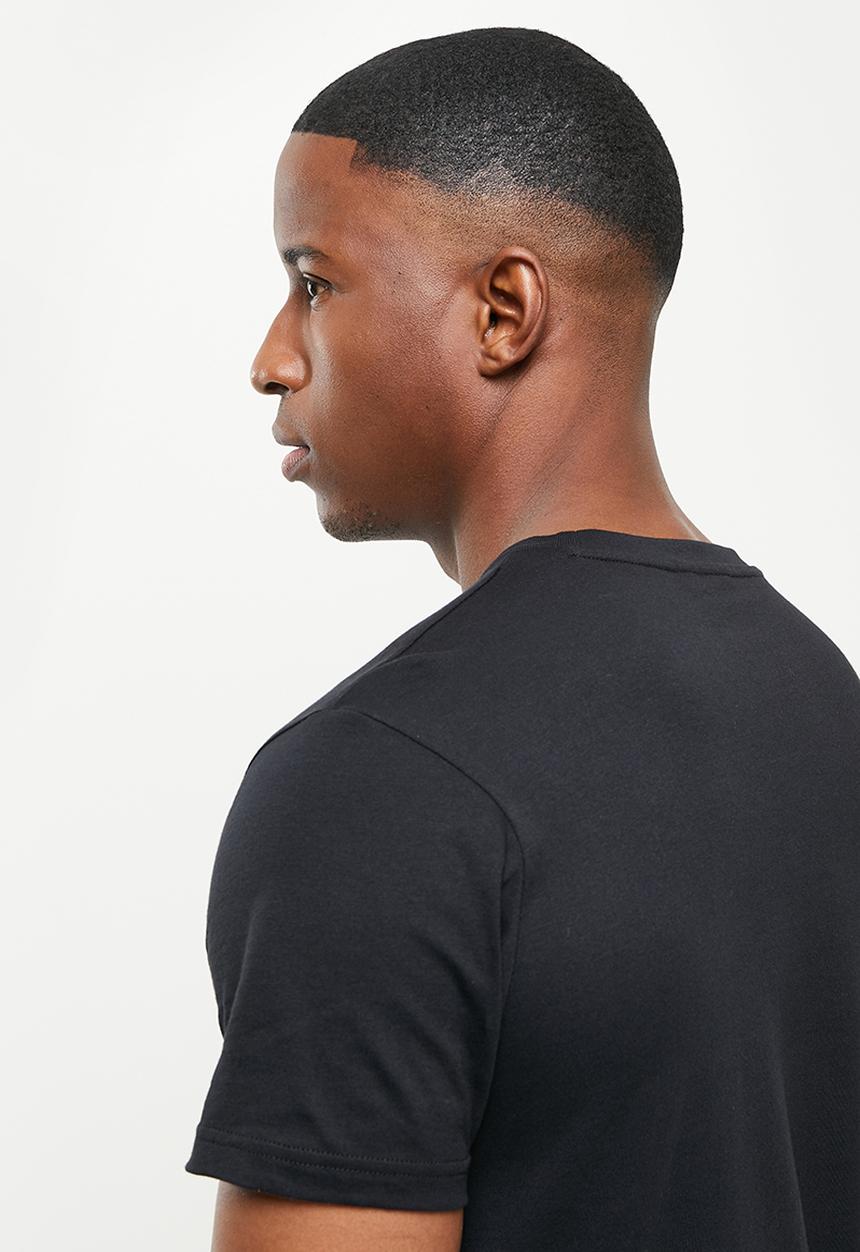 POLO - Byron block print ss tee - black
