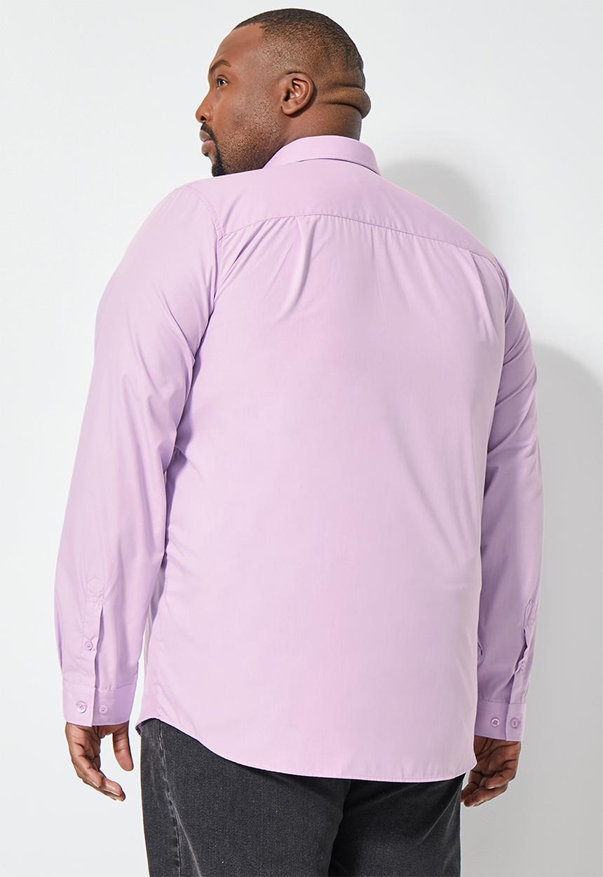Superbalist - Plus easy care regular fit shirt - lilac