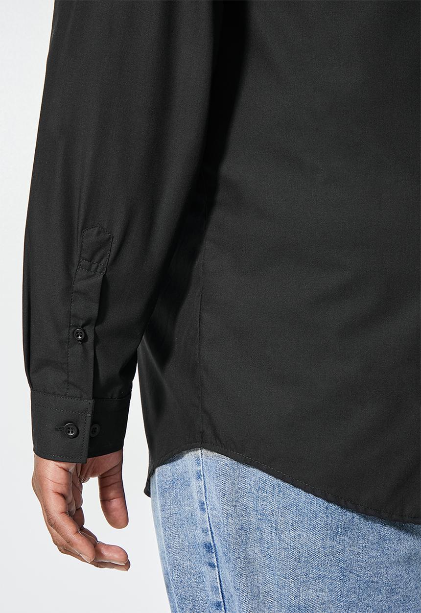 Superbalist - Plus easy care regular fit shirt - black