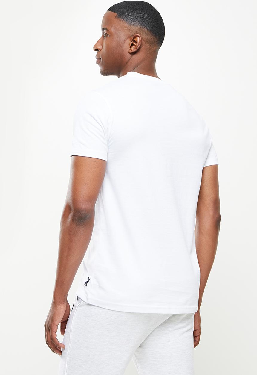 POLO - Imran flock short sleeve tee - white