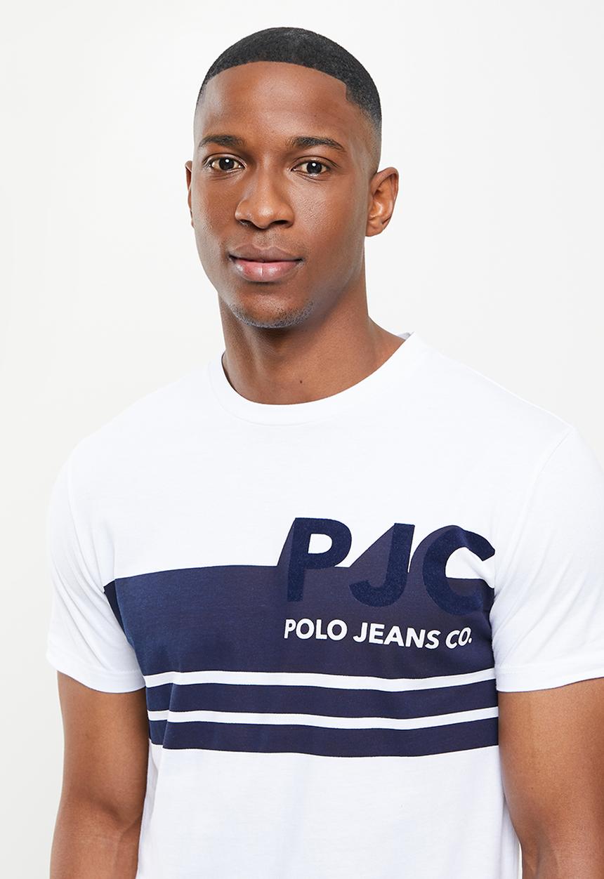 POLO - Imran flock short sleeve tee - white