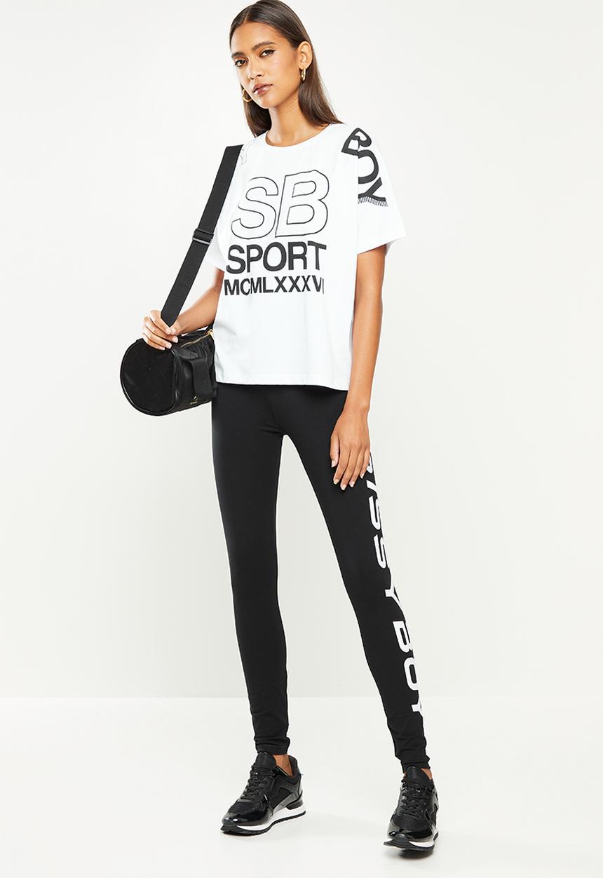 SISSY BOY - Sissyboy sport oversized boxy loose logo top - white