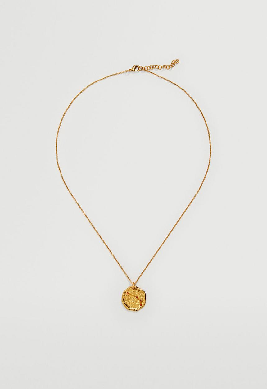 MANGO - Aries horoscope necklace - gold