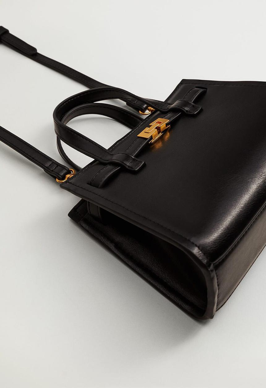 MANGO - Mini shopper bag - black