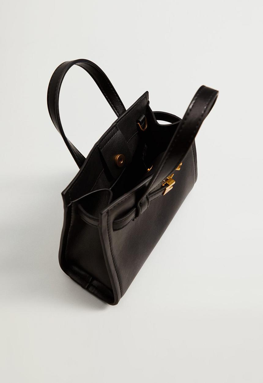 MANGO - Mini shopper bag - black
