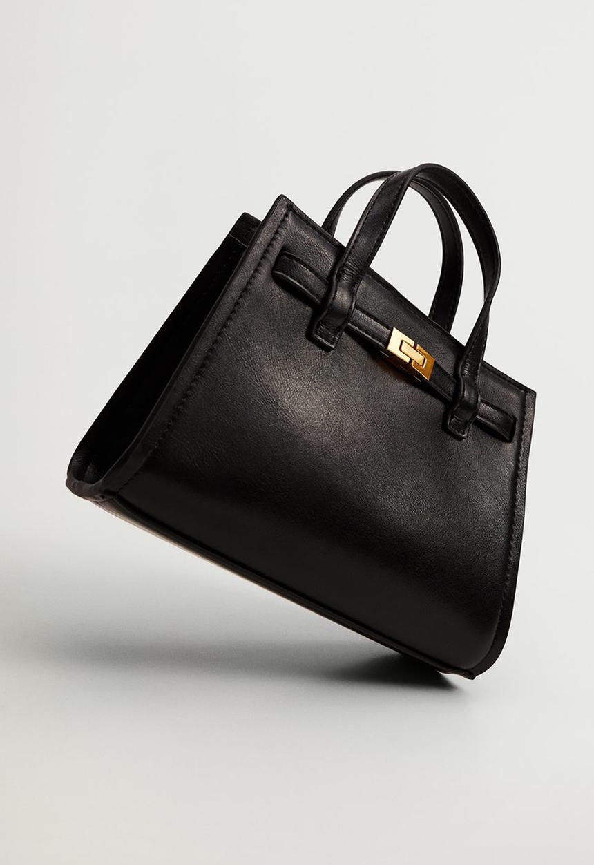 MANGO - Mini shopper bag - black