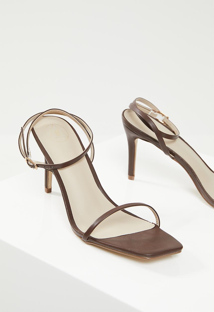 Missguided - Barely there low heel - chocolate
