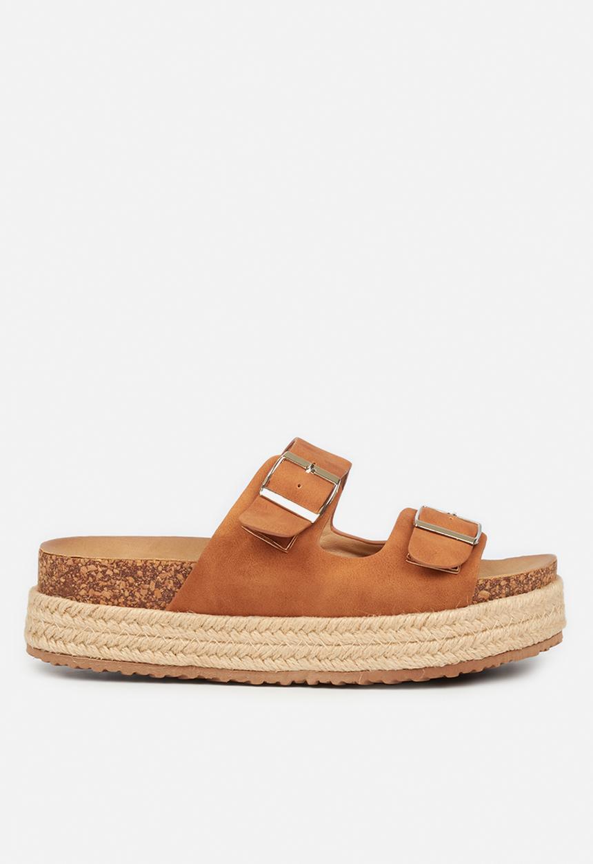 Butterfly Feet - Aloe 1 espadrille flatform sandal - tan