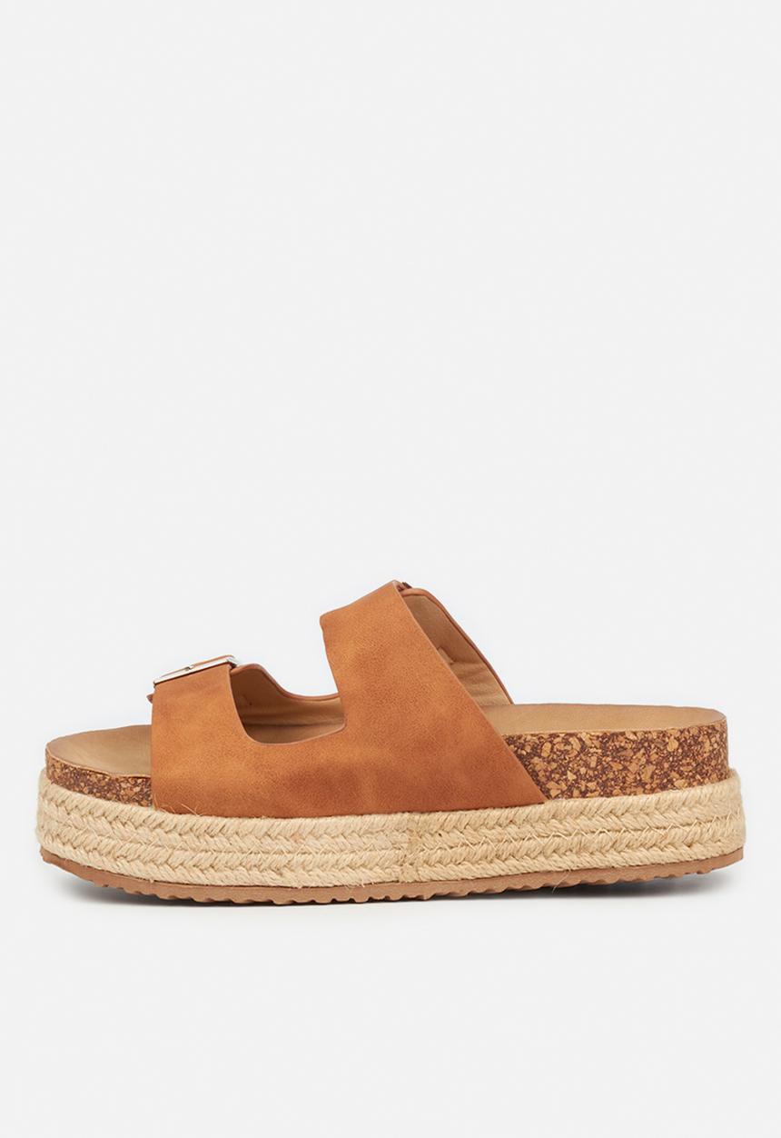Butterfly Feet - Aloe 1 espadrille flatform sandal - tan