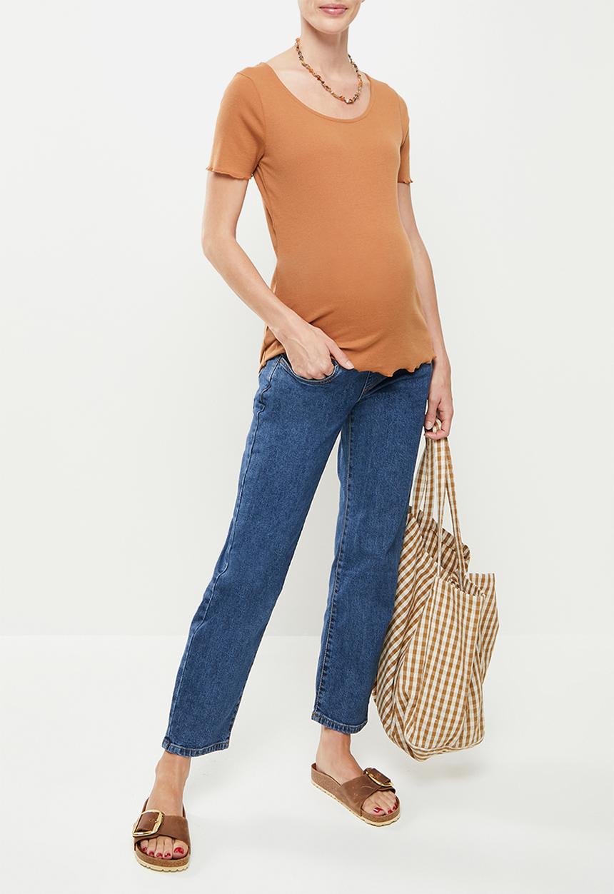 Cotton On - Maternity straight stretch jean (over belly) - trinity blue