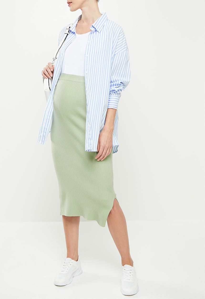 Cotton On - Maternity dad shirt - hayley stripe belle blue