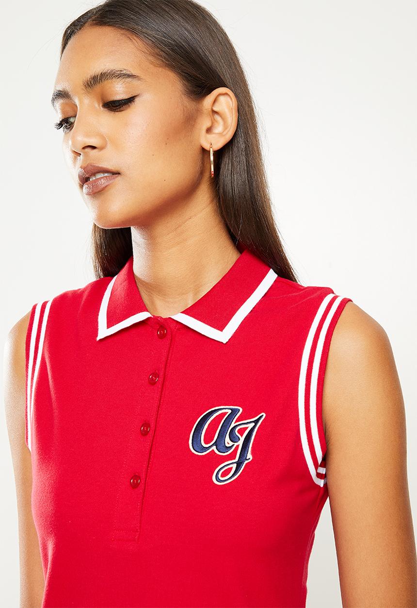 Aca Joe - Ladies aca joe sleeveless golfer dress - red