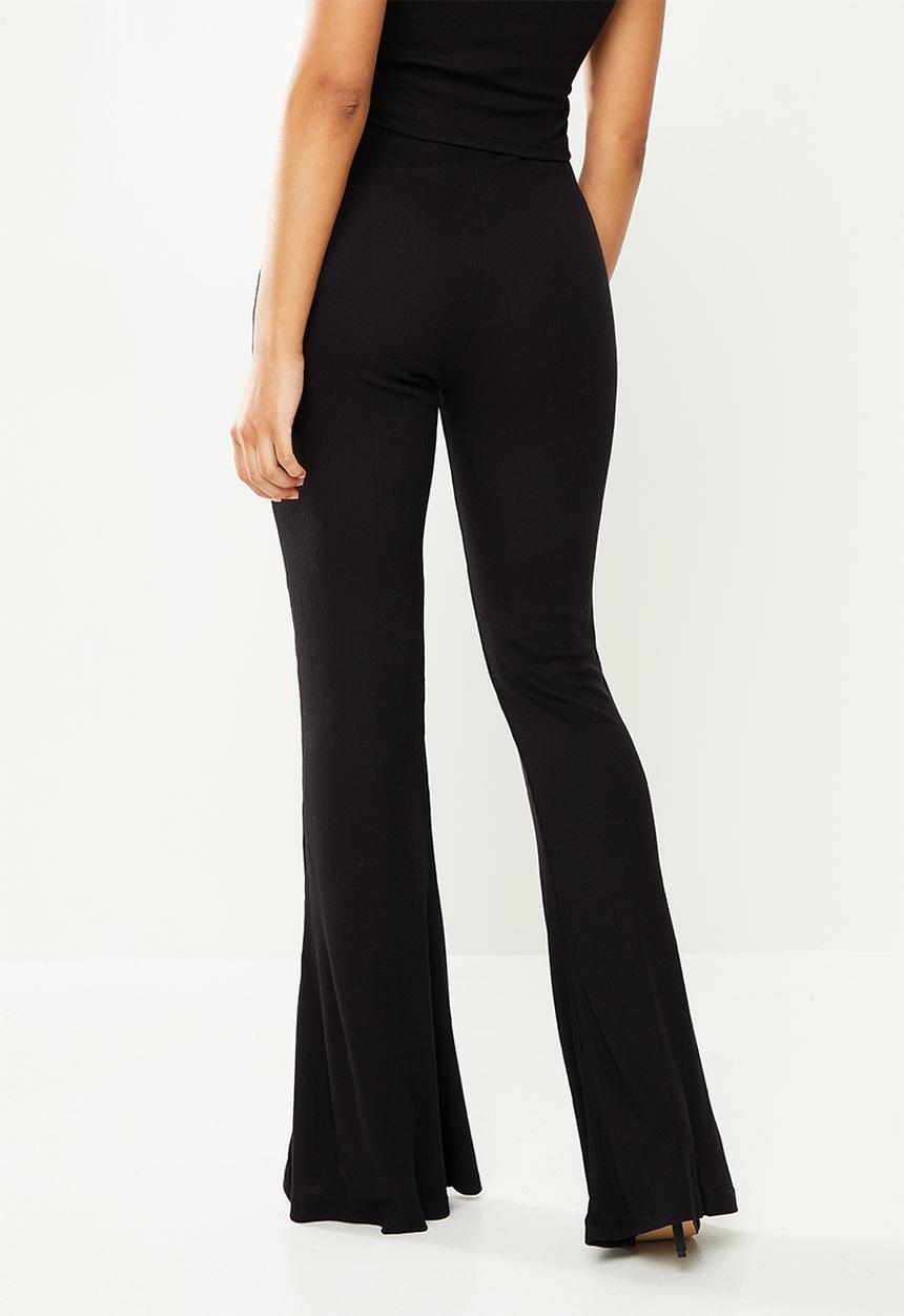 Missguided - Petite 2 pack rib flare 2 pack - brown & black 