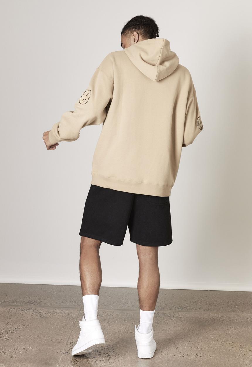 Factorie - Premium oversized graphic hoodie - almond/unified