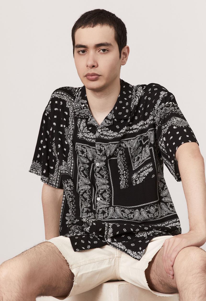 Factorie - Resort shirt - black bandana