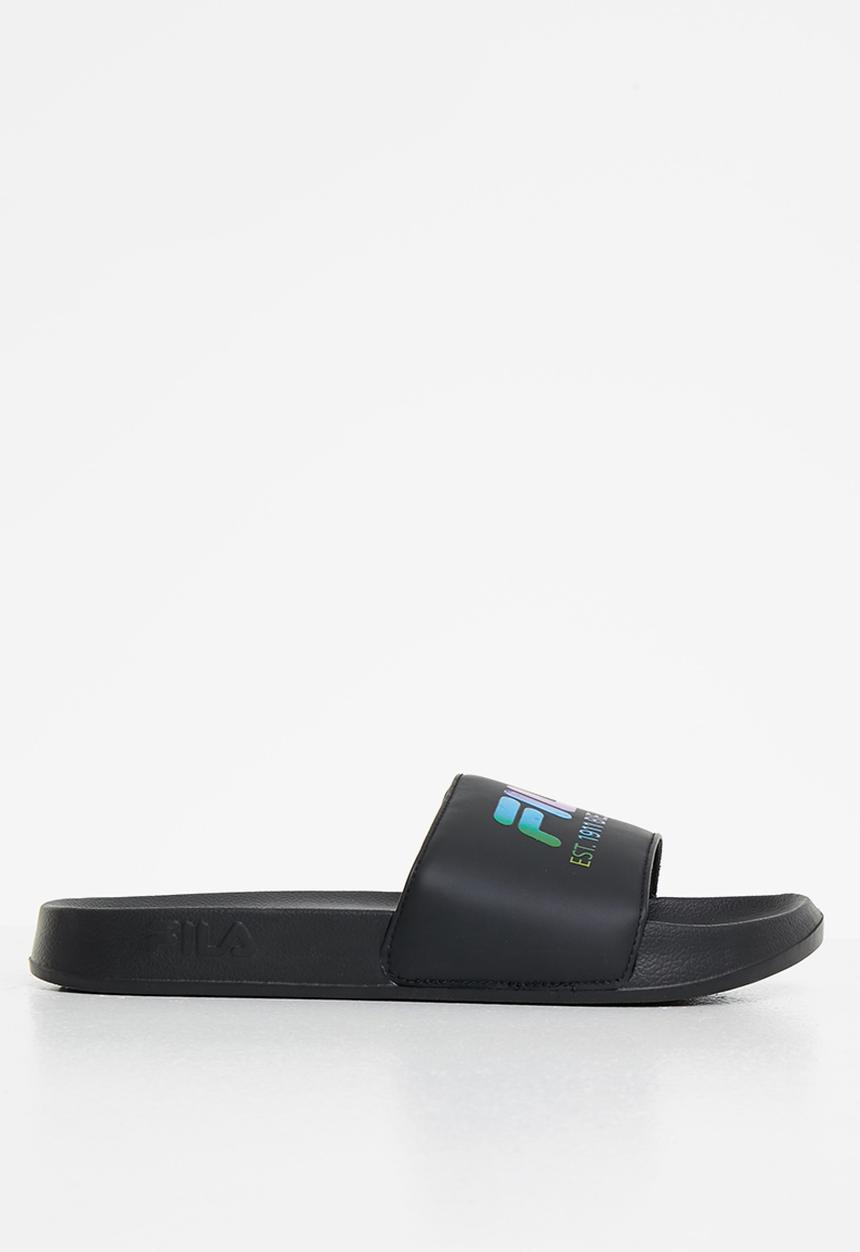 FILA - Biela slide - black