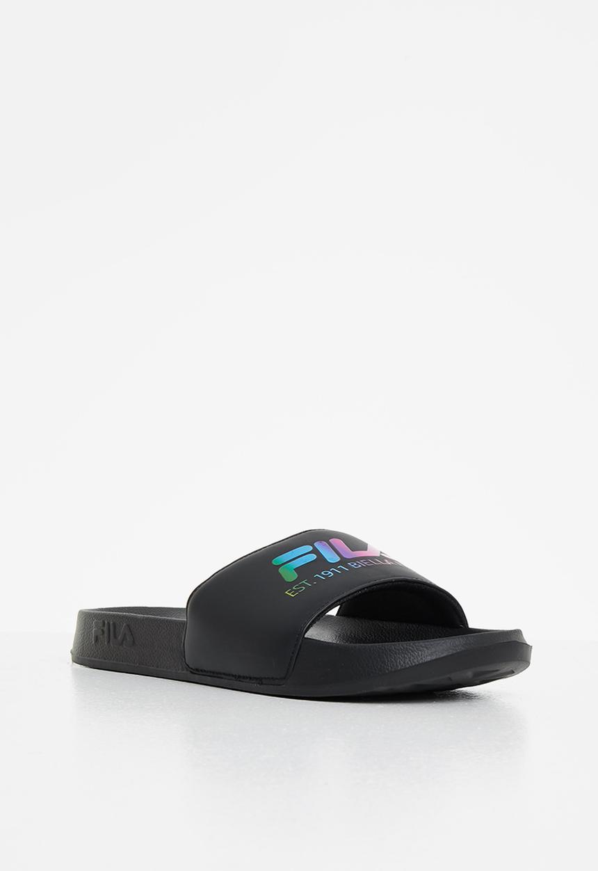 FILA - Biela slide - black