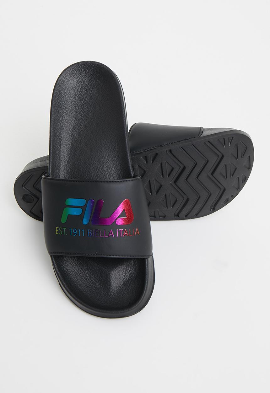 FILA - Biela slide - black