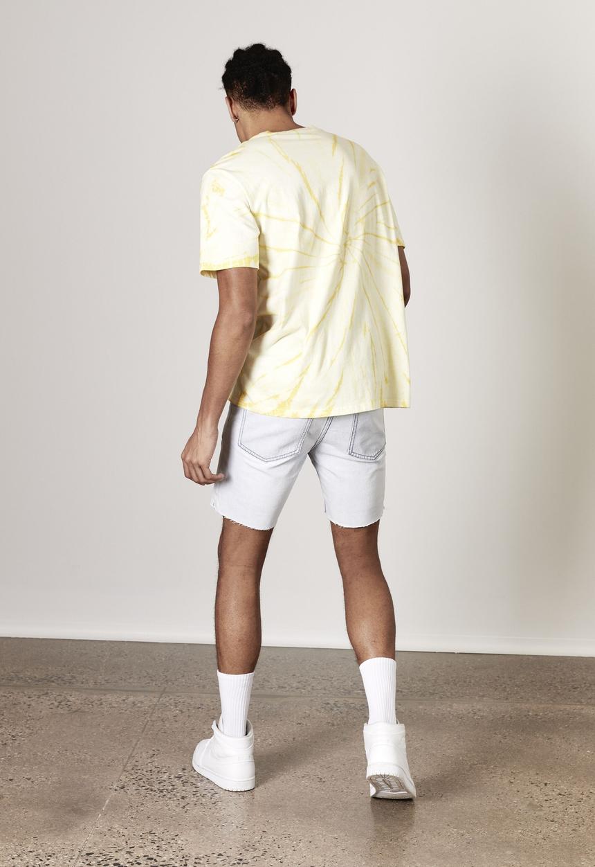 Factorie - Slim cut denim short - bleached blue