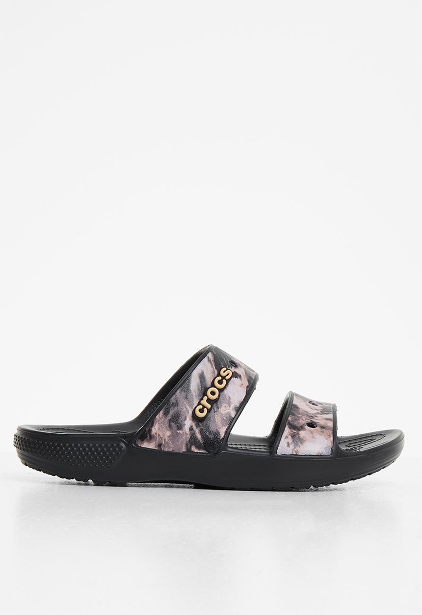 Crocs - Classic crocs bleach dye sandal - black
