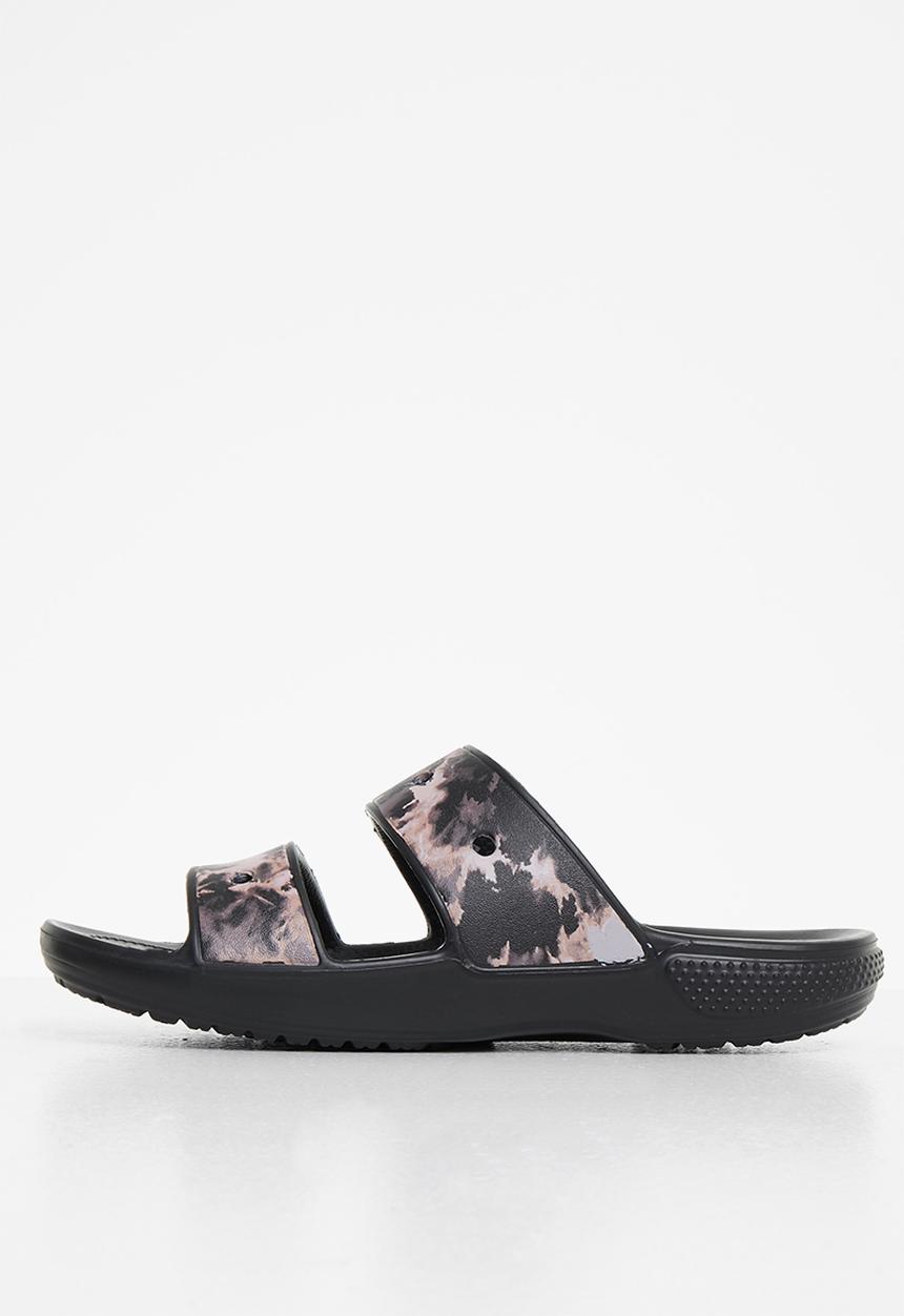 Crocs - Classic crocs bleach dye sandal - black