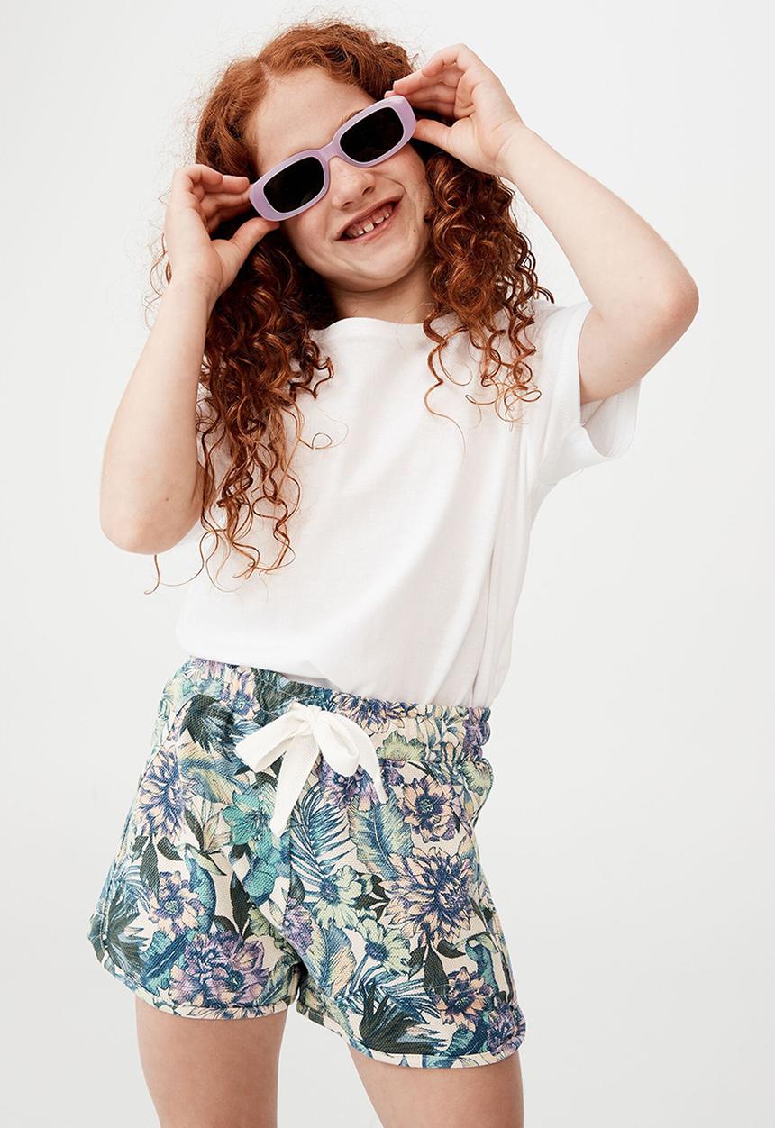 Cotton On - Nina knit short - dark vanilla/tropical floral