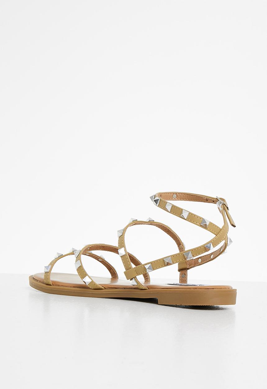 Madison® - Mariska studded ankle strap sandal - camel