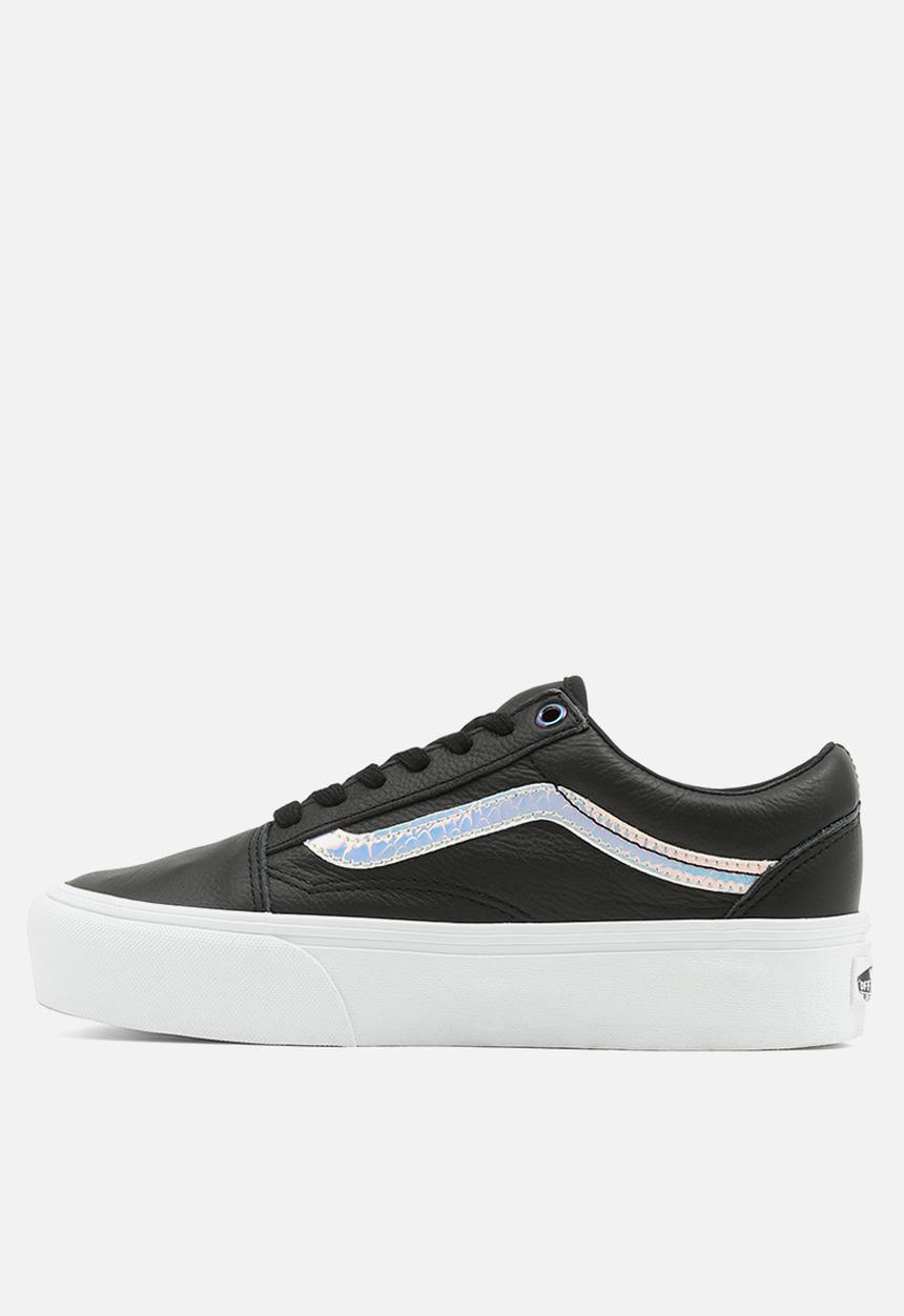 Vans - Old skool platform - (holo sidestripe) black & true white