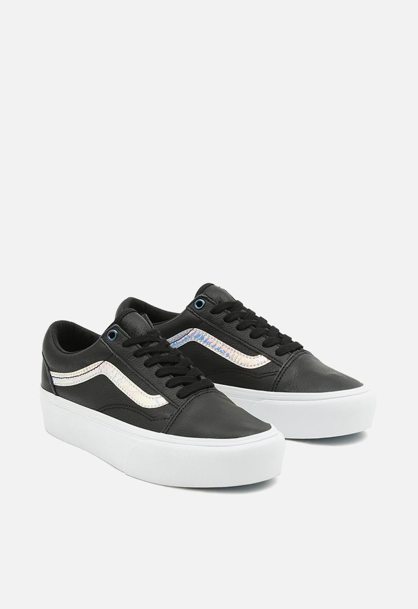 Vans - Old skool platform - (holo sidestripe) black & true white