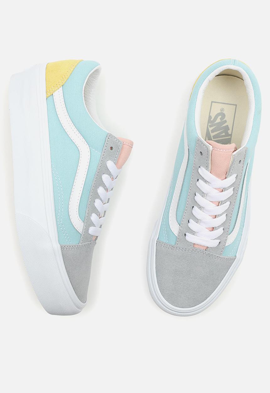 Vans - Old skool platform - (color block) pastel/true white
